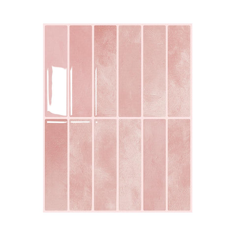 Dagou peel-and-stick 3D pink backsplash adds depth and modern style to kitchens.