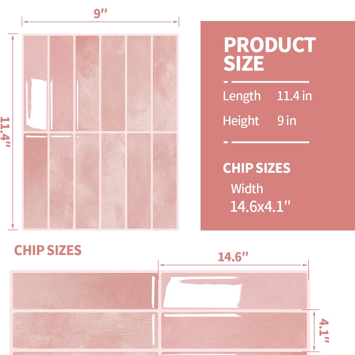 Dagou pink waterproof tiles resist moisture, ideal for bathrooms.