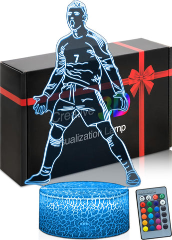 DAHEYMA Siuuu celebration 3D lamp brightens game nights with celebratory glow.
