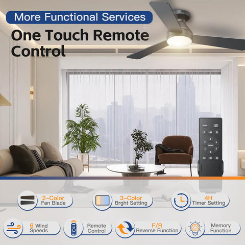 DAHUICFL black ceiling fan motor close-up highlights quiet operation and copper motor