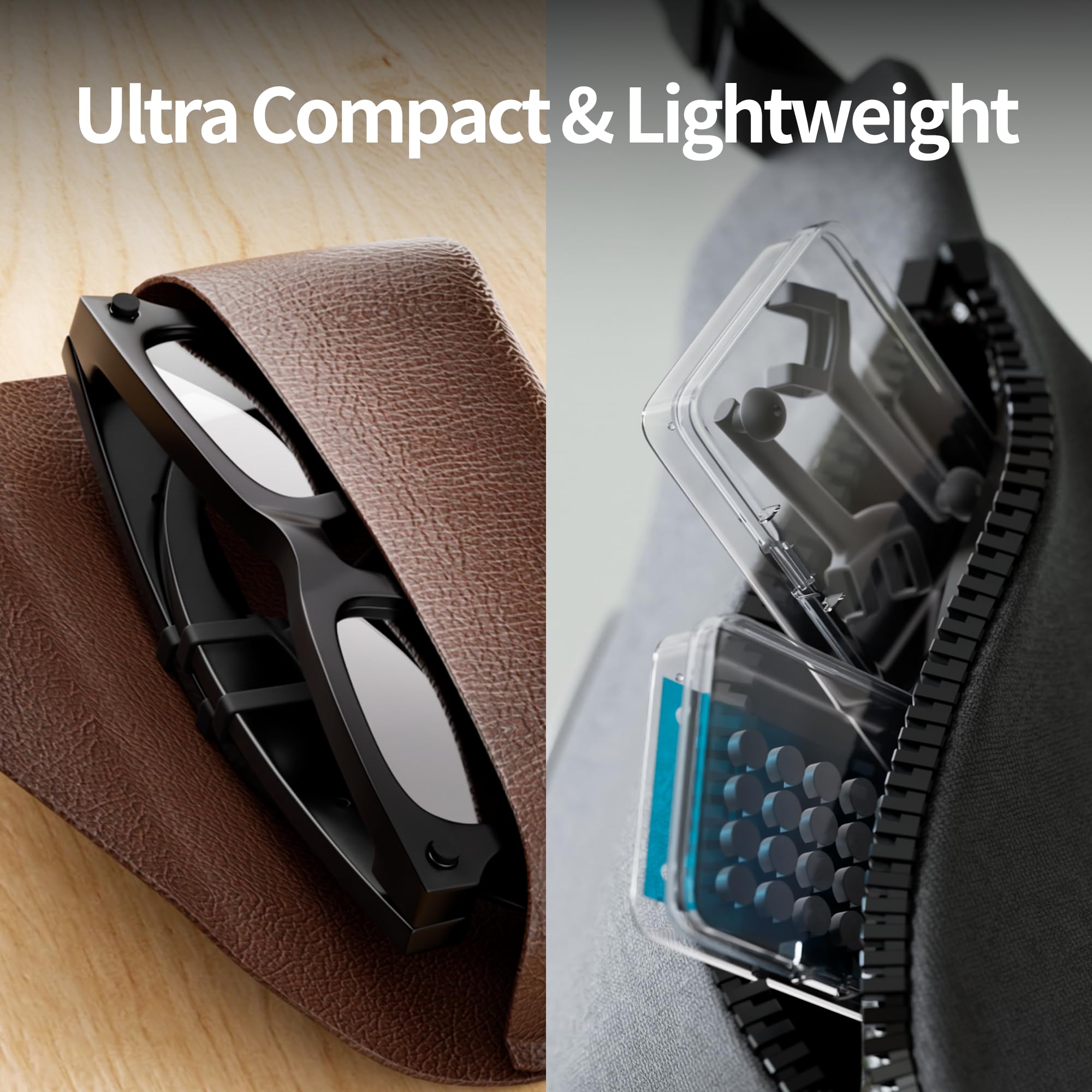 DAIERTEK ultra-compact weight keeps glasses light and portable.