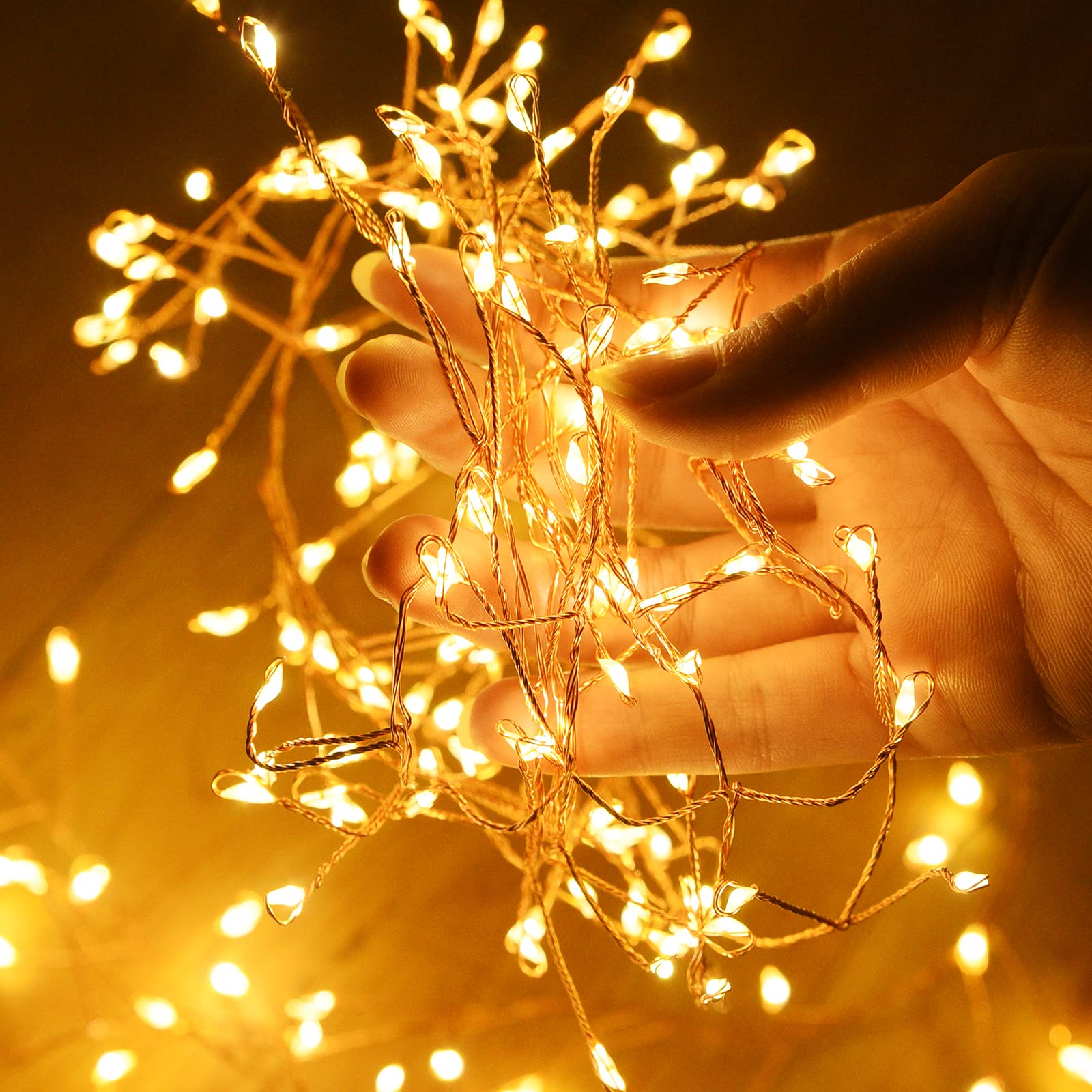 Dailyart Warm white LEDs provide cozy ambience for bedrooms and events.