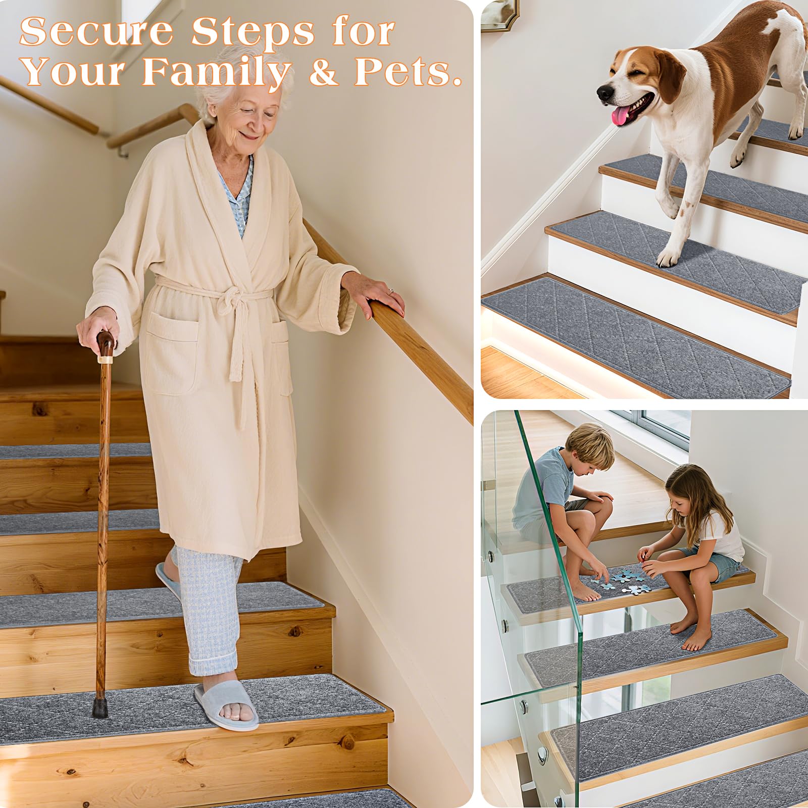 Neutral grey DailyCuddles add subtle decor while enhancing safety.