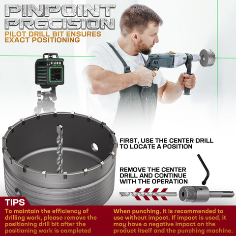 DAIMIT hole saw kit 100mm for thick concrete walls