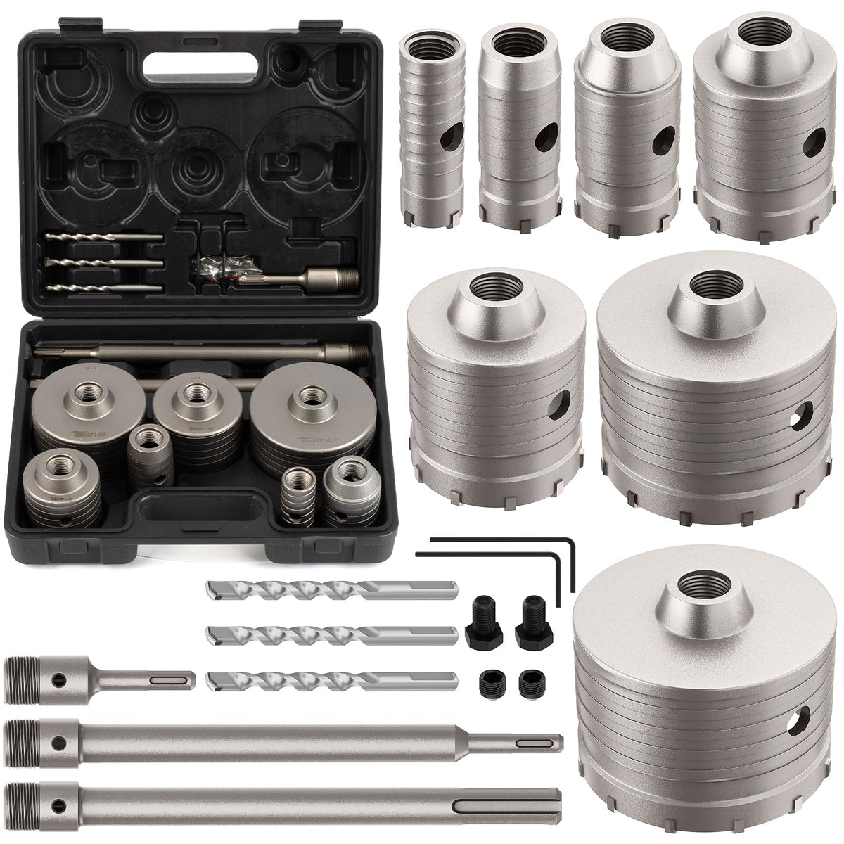 DAIMIT hole saw kit 30mm for clean concrete wall drilling