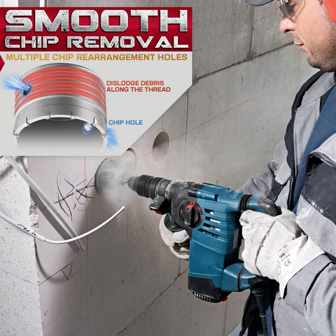 DAIMIT hole saw kit 50mm for larger openings in stone and concrete