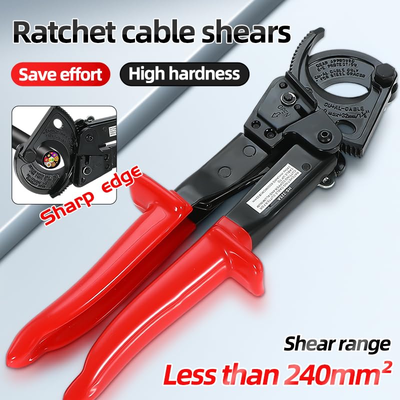 DAJATOOLS ratchet cable cutter cutting aluminum up to 500 MCM smoothly