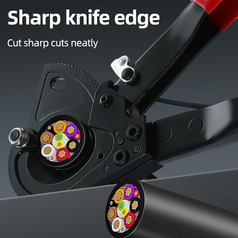 DAJATOOLS ratchet cable cutter delivering clean cuts with minimal fraying
