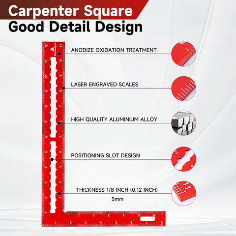 Dajianglx aluminum framing square set is rust-resistant and durable.