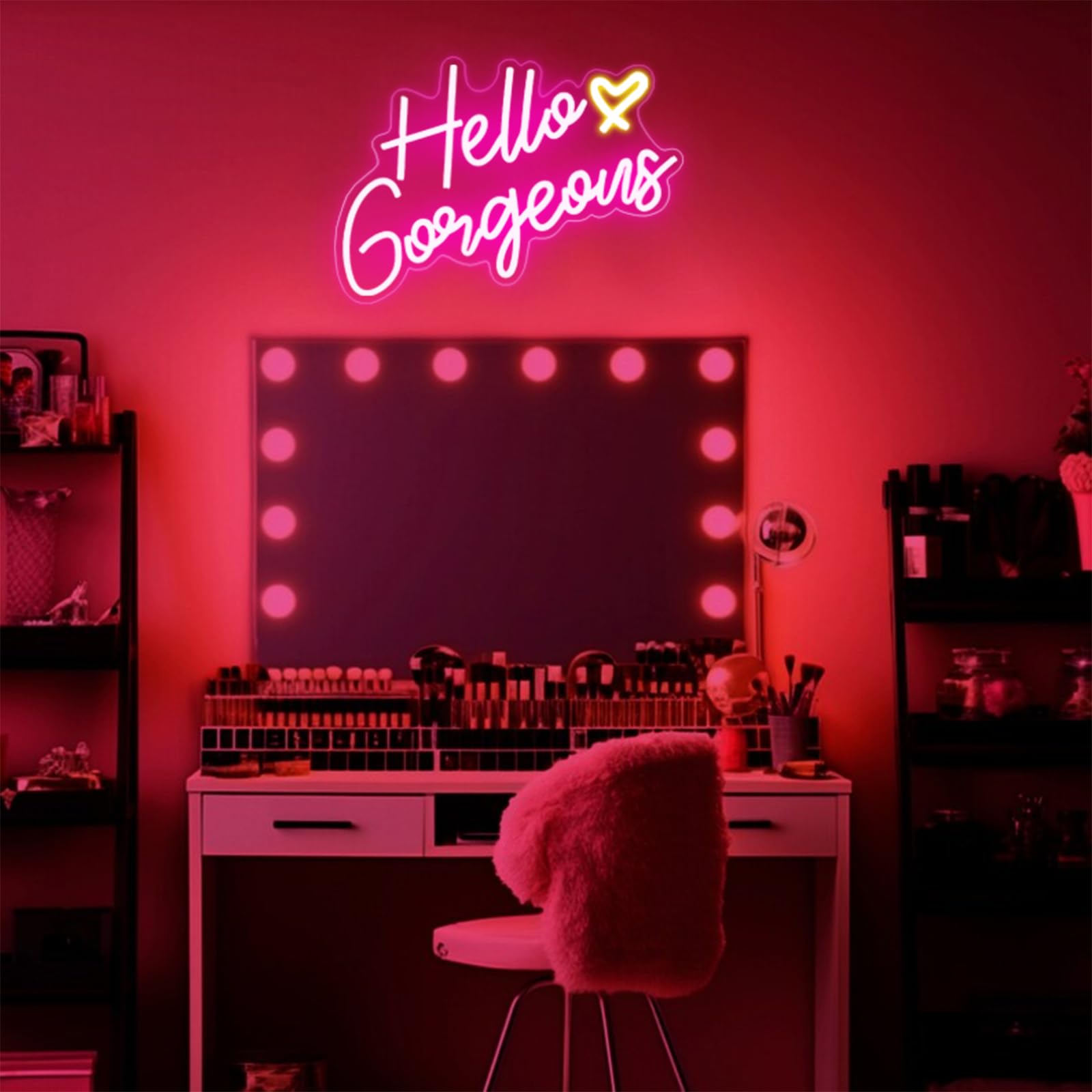 DAKABUKA Hello Gorgeous neon sign makes a thoughtful gift with a glow.