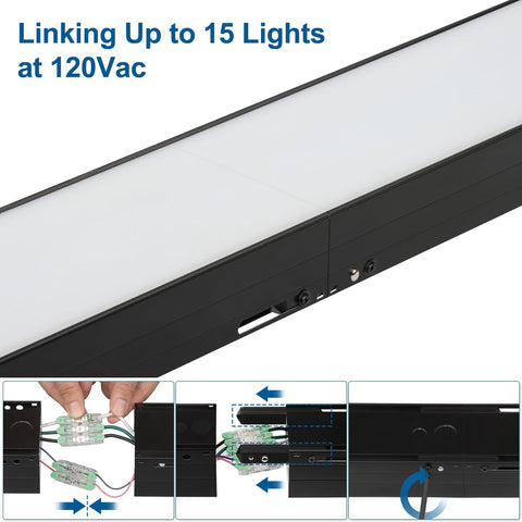 Dakason 4ft LED linear light 0-10V dimmable brightness control.