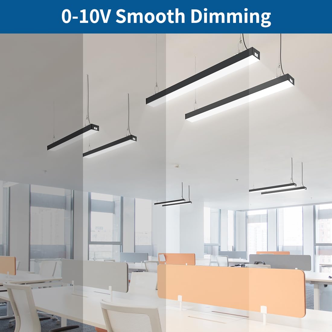Dakason 4ft LED linear light supports continuous runs for larger installations.