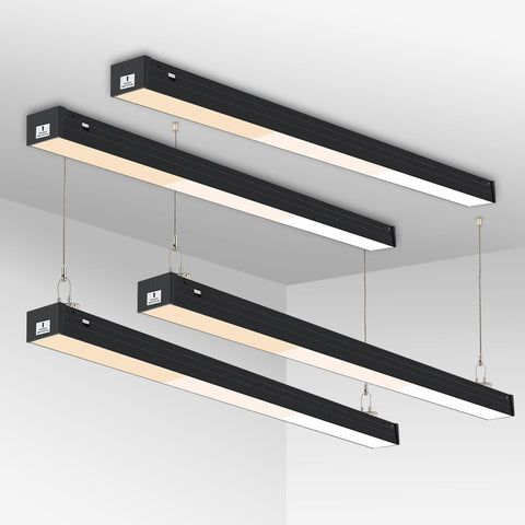 Dakason 4ft LED linear light with sleek aluminum housing for modern offices.