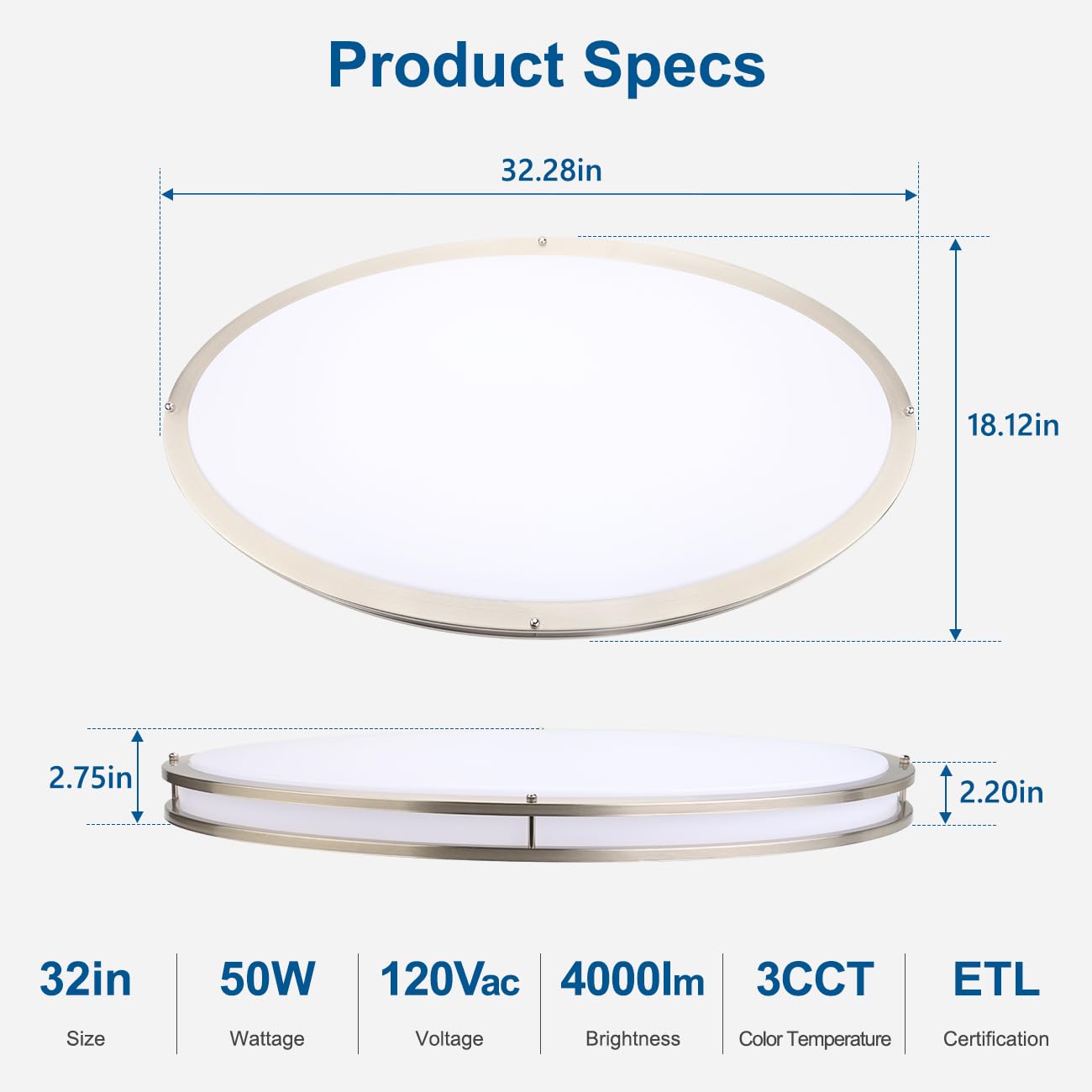DAKASON easy-install mounting template and hardware simplify ceiling setup.