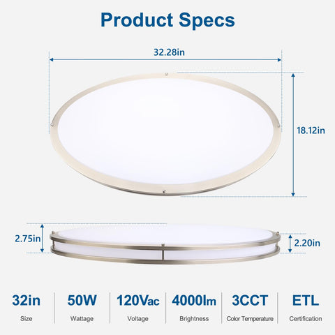 DAKASON easy-install mounting template and hardware simplify ceiling setup.