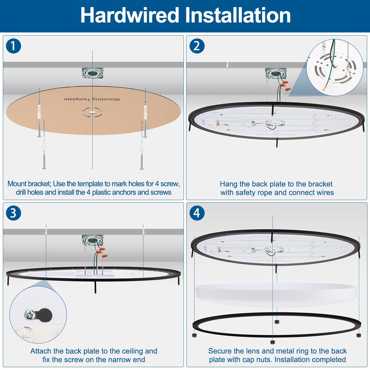DAKASON ETL-listed ceiling light designed for long-lasting performance