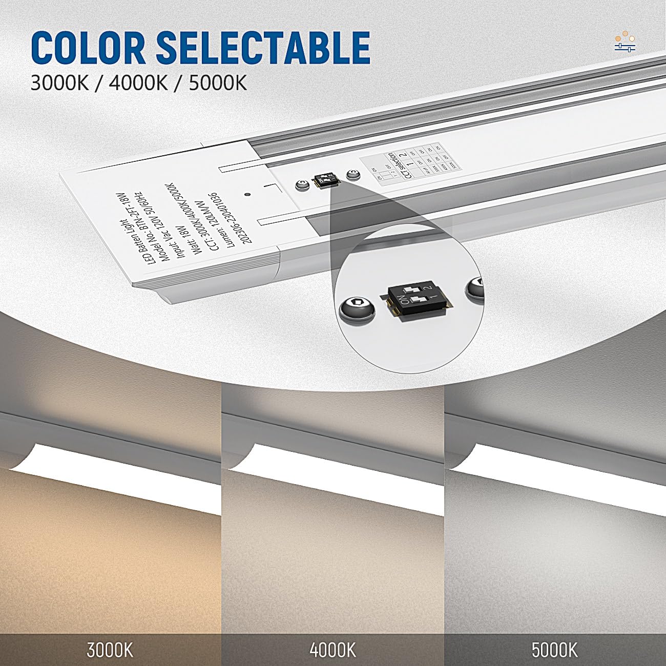 DAKASON flush-mount LED tube with aluminum heat sink for a slim ceiling install.