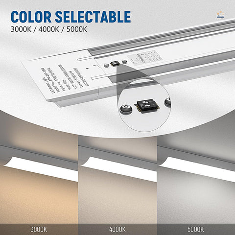 DAKASON flush-mount LED tube with aluminum heat sink for a slim ceiling install.