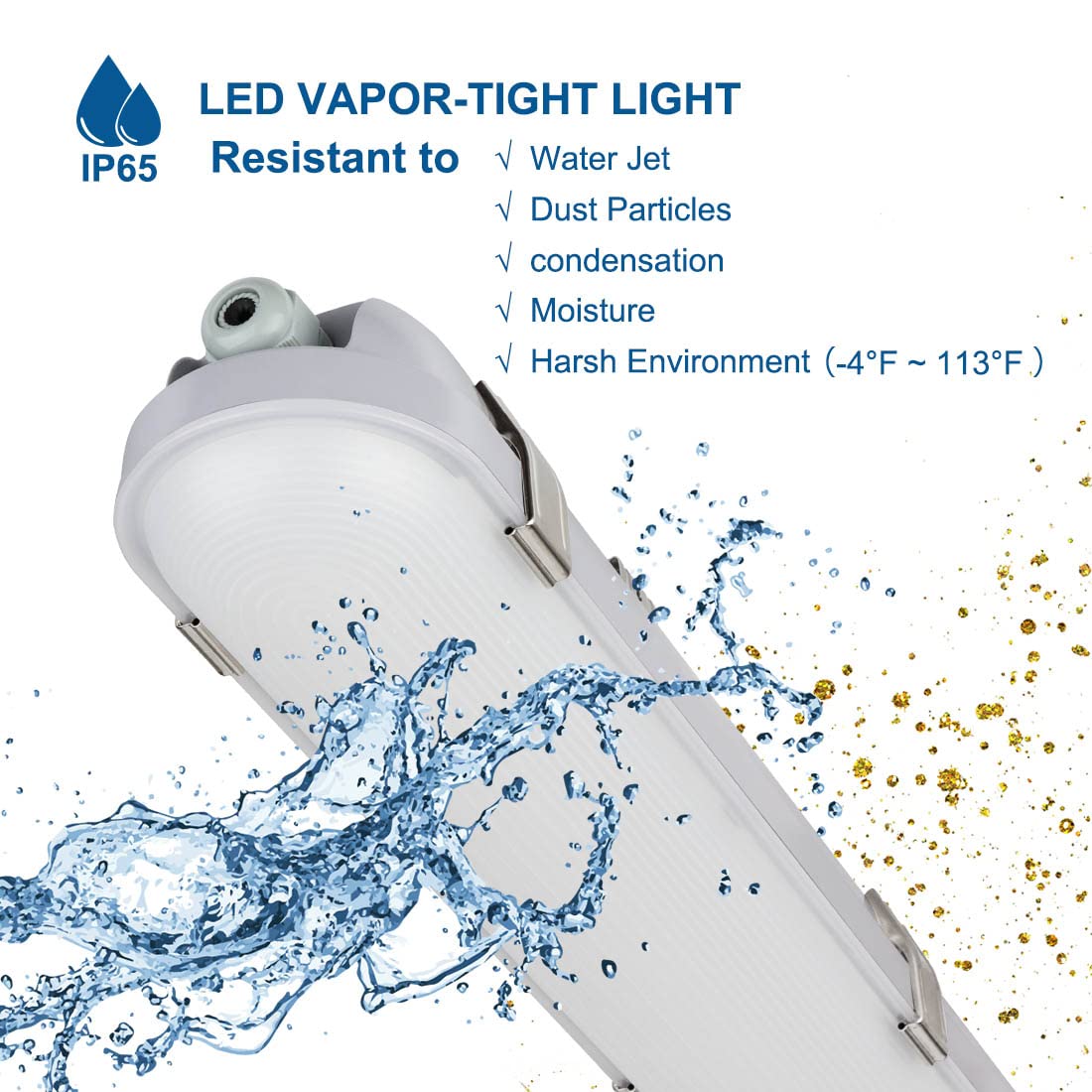 DAKASON IP65 housing close-up highlights rugged waterproof protection.