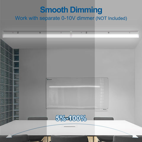 PC frosted lens provides even light distribution on work surfaces.