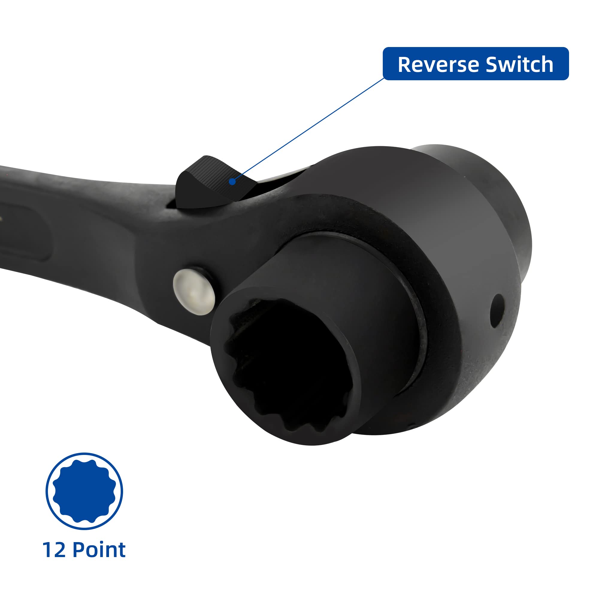 DAKCOS 19mm and 22mm ends speed tightening in tight spaces.