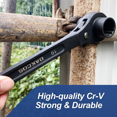 DAKCOS corrosion-resistant black finish resists wear on job sites.