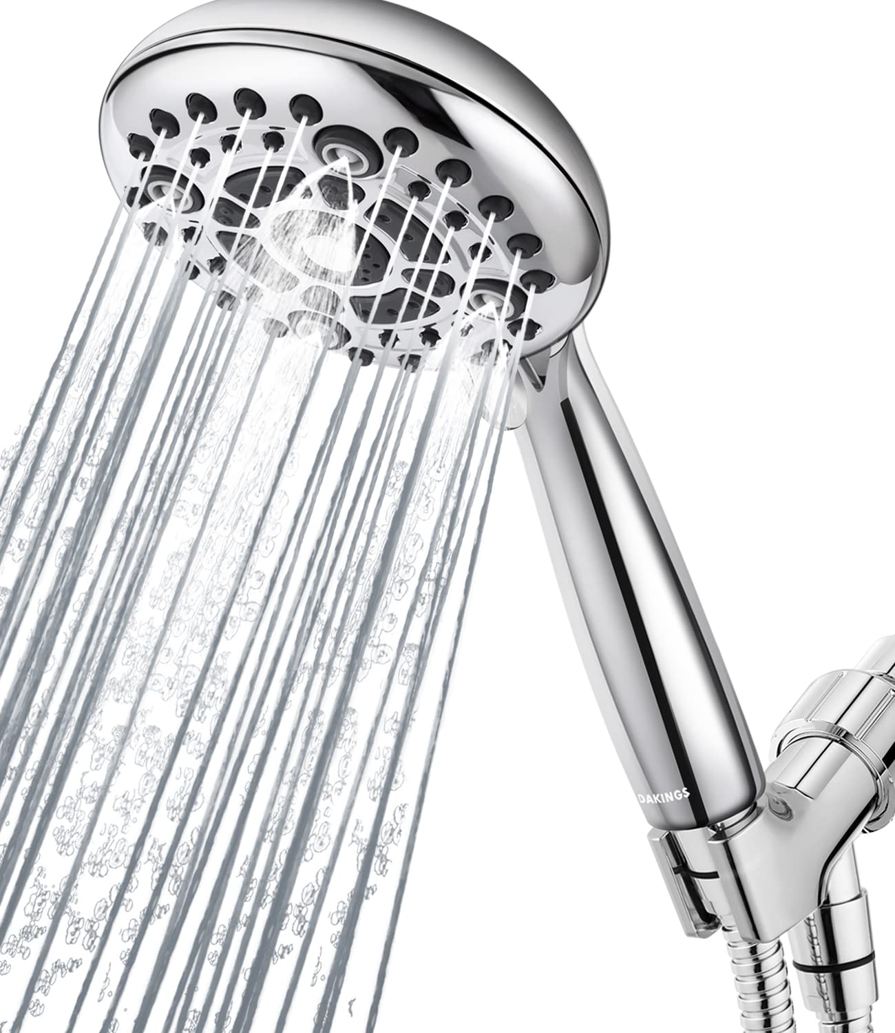 DAKINGS 6-spray panel shows versatile options for a customizable shower.