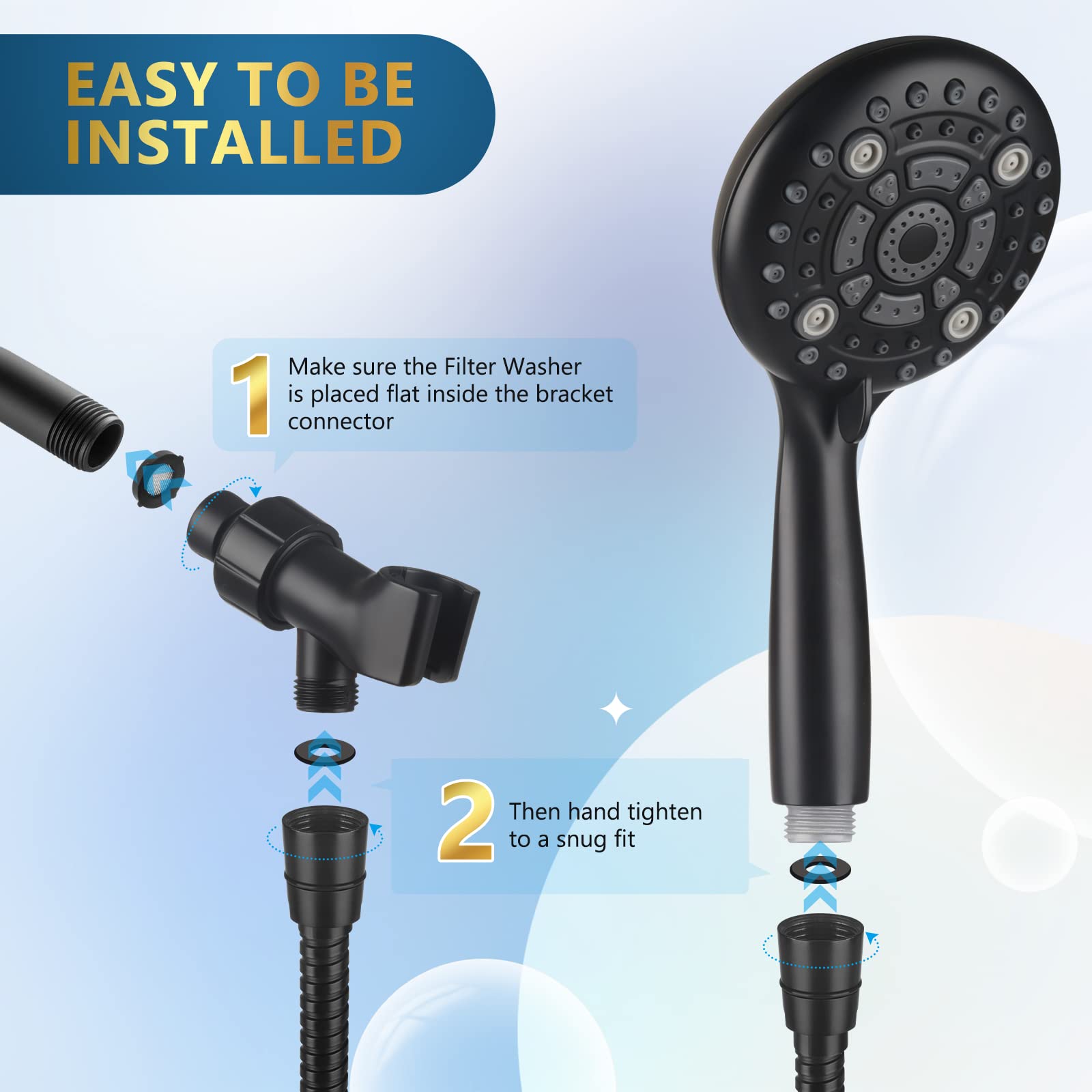 DAKINGS anti-clog nozzles maintain steady spray and easy maintenance.
