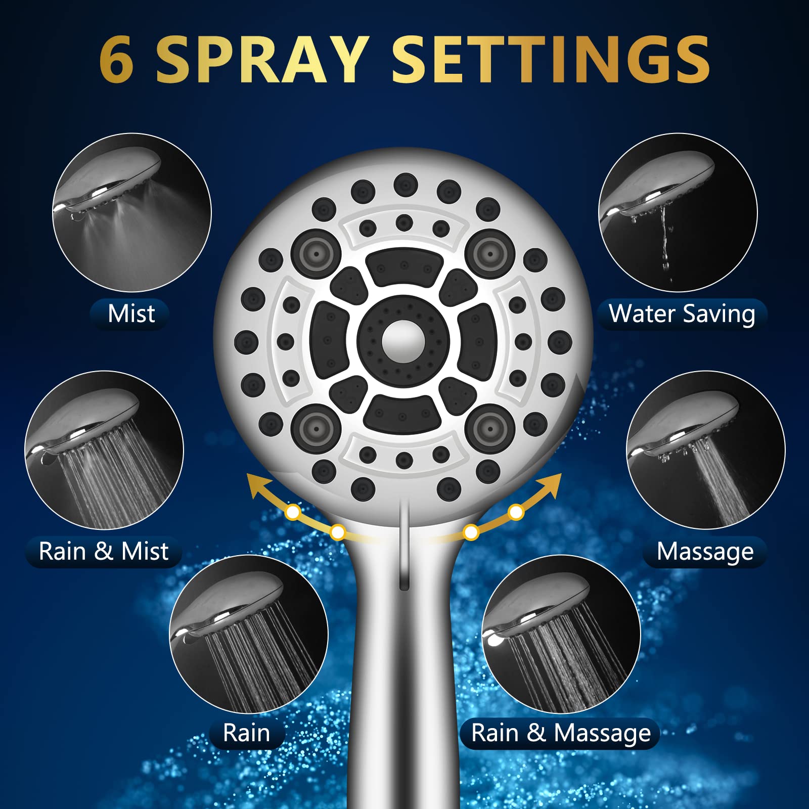 DAKINGS high-pressure handheld demonstrates strong output even at low water pressure.