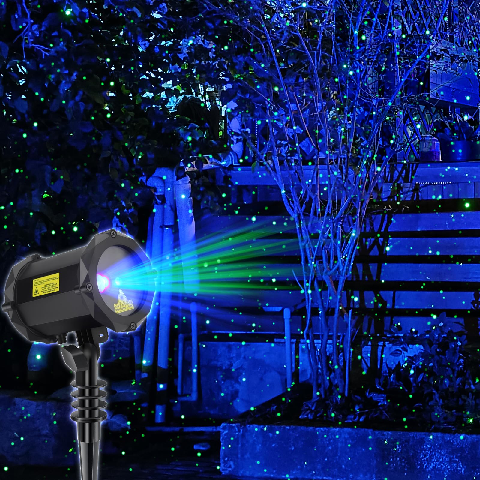 Dalanpa Firefly Garden Lights project laser stars for a magical outdoor scene