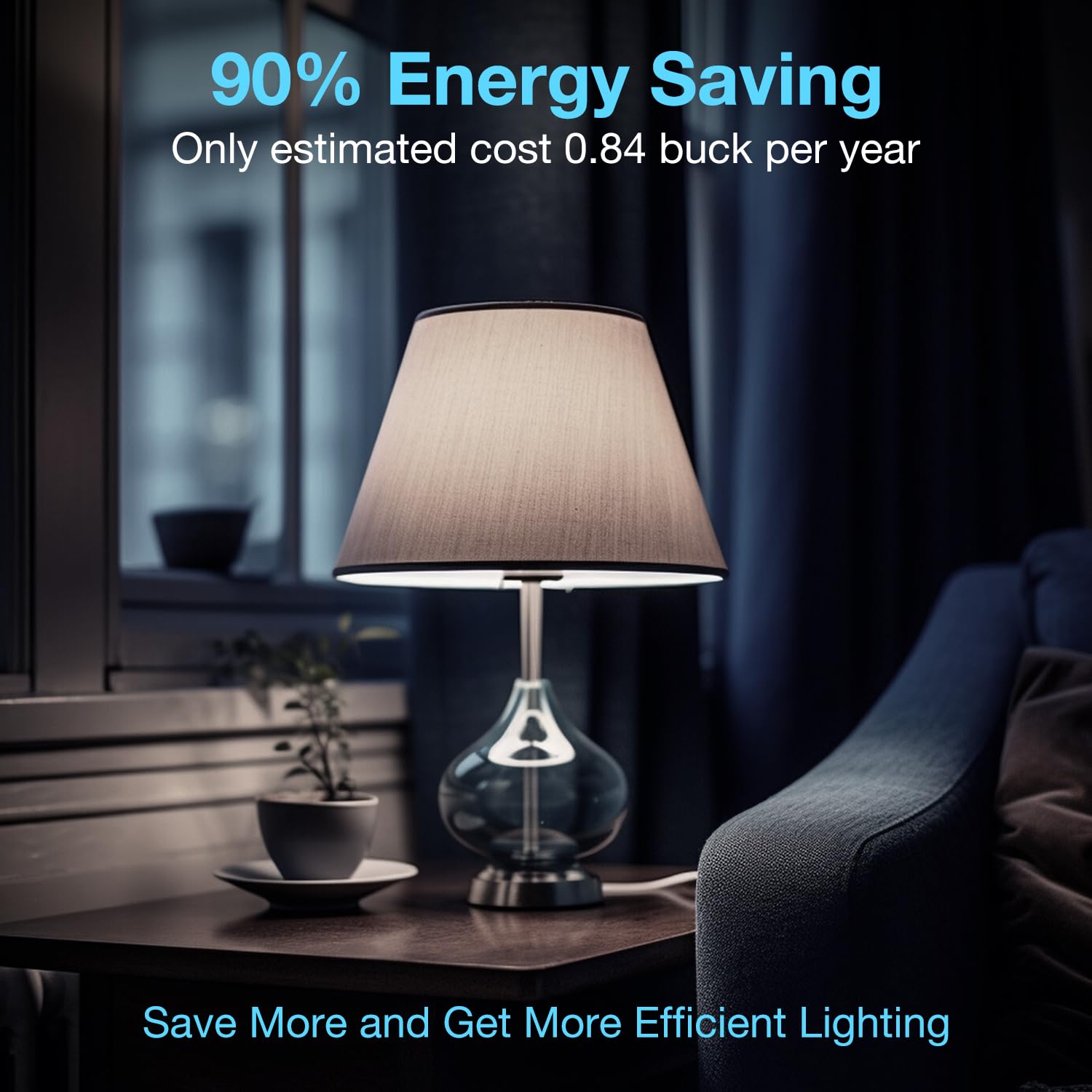 Dalattin A19 bulb with E26 base fits most fixtures for easy upgrades