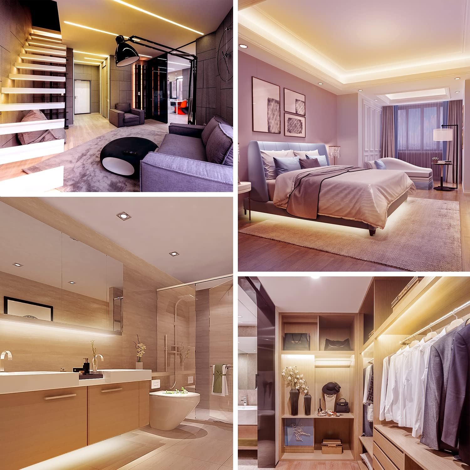 Dalattin bedroom ambience offers a soft, restful glow.