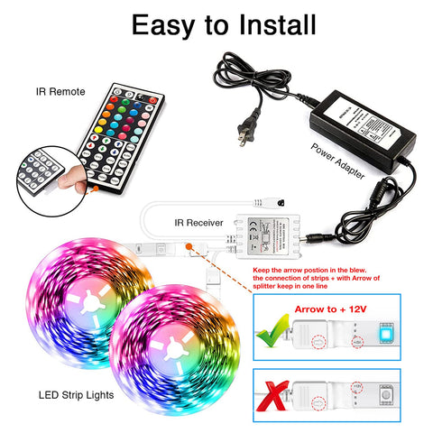 Dalattin color-changing LED strip offers 16 colors for mood lighting.