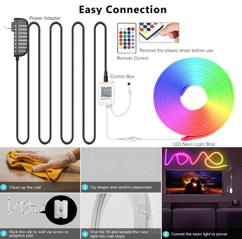 Dalattin rope lights include adhesive and screws for secure outdoor setup.