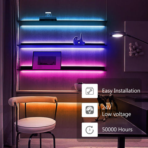 Dalattin flexible-strip-living-room enables versatile placement for mood lighting