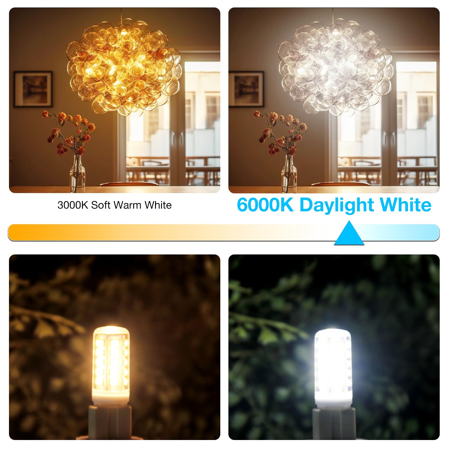Dalattin G9 LED bulb with ceramic base for durable heat management.