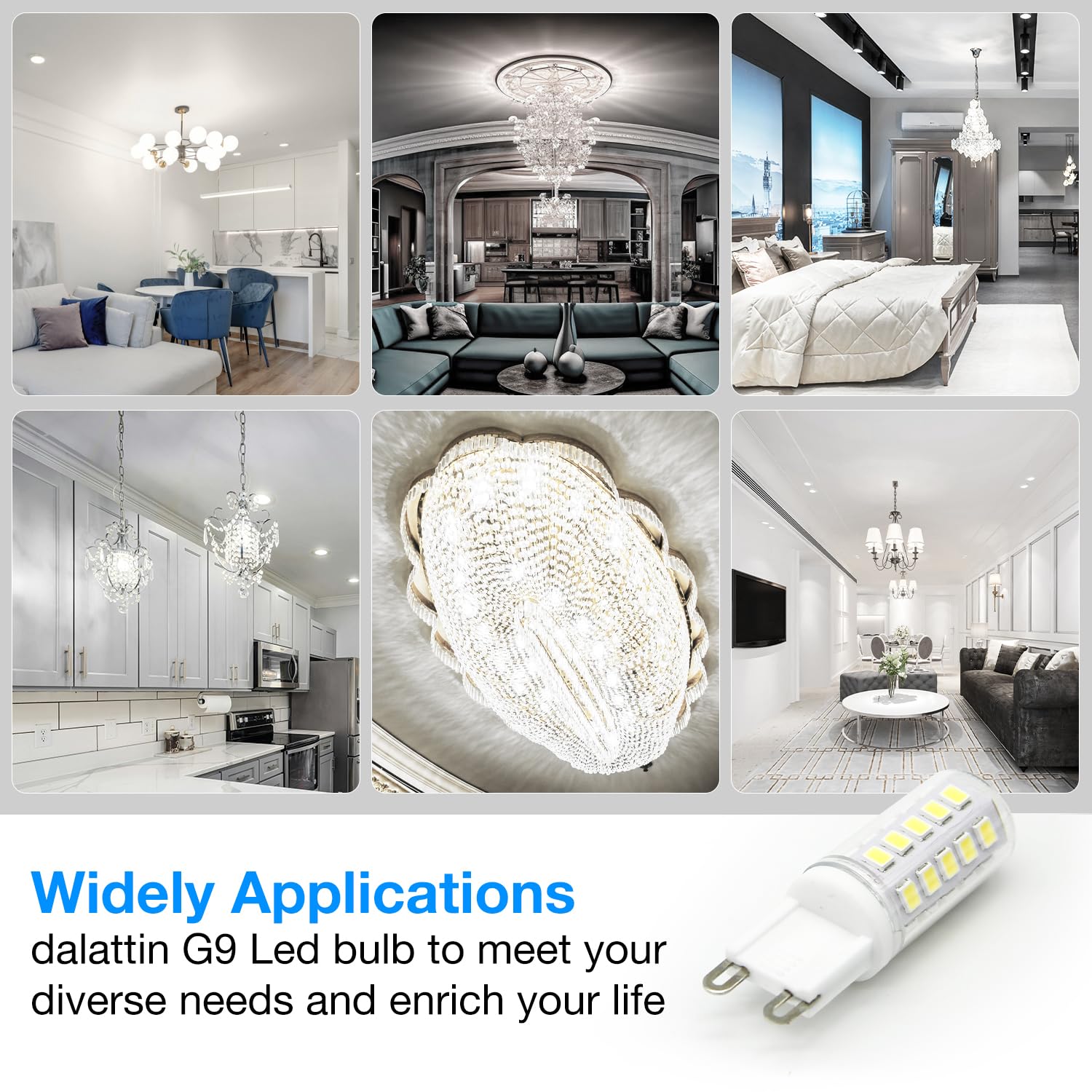 Dalattin G9 LED bulb non-dimmable for easy plug-and-play setup.