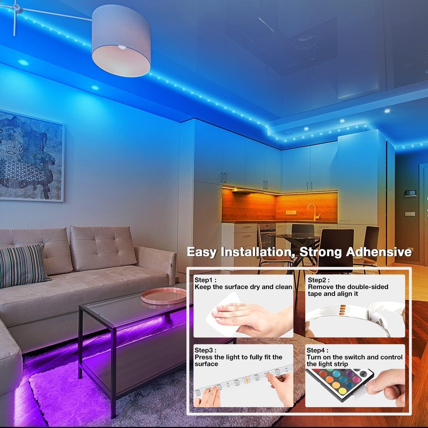 Dalattin LED strip brightness and timer demo for customization.