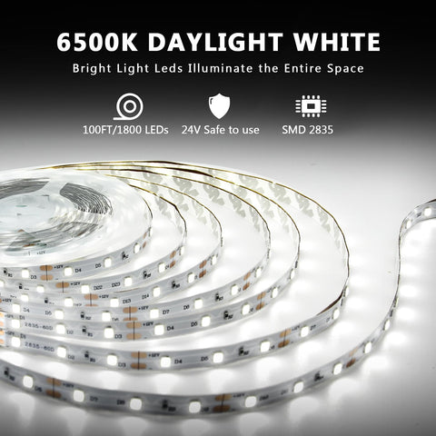 Dalattin LED strip with dimmable control for adjustable brightness.