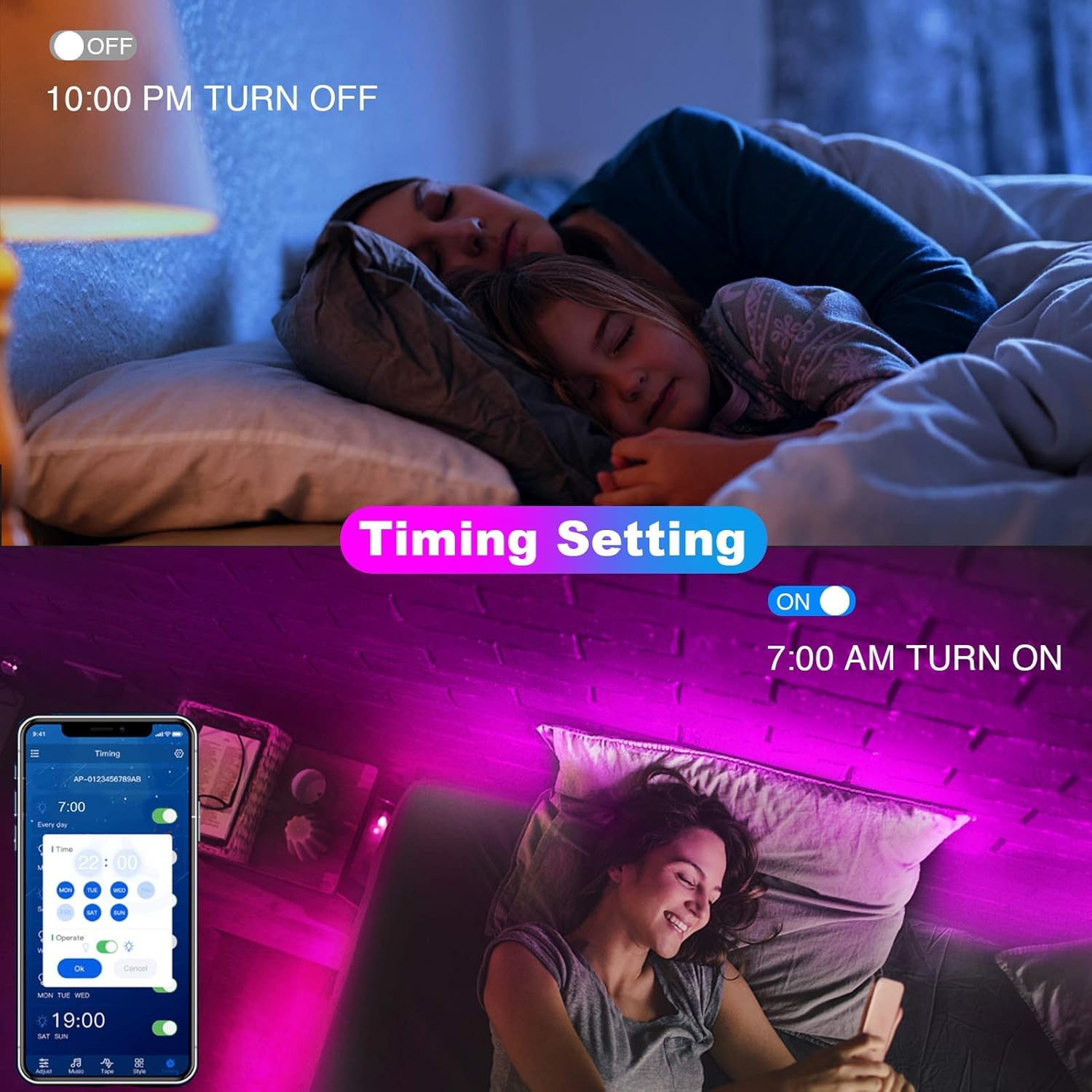 Dalattin LED strip with 16 million colors and dynamic modes.