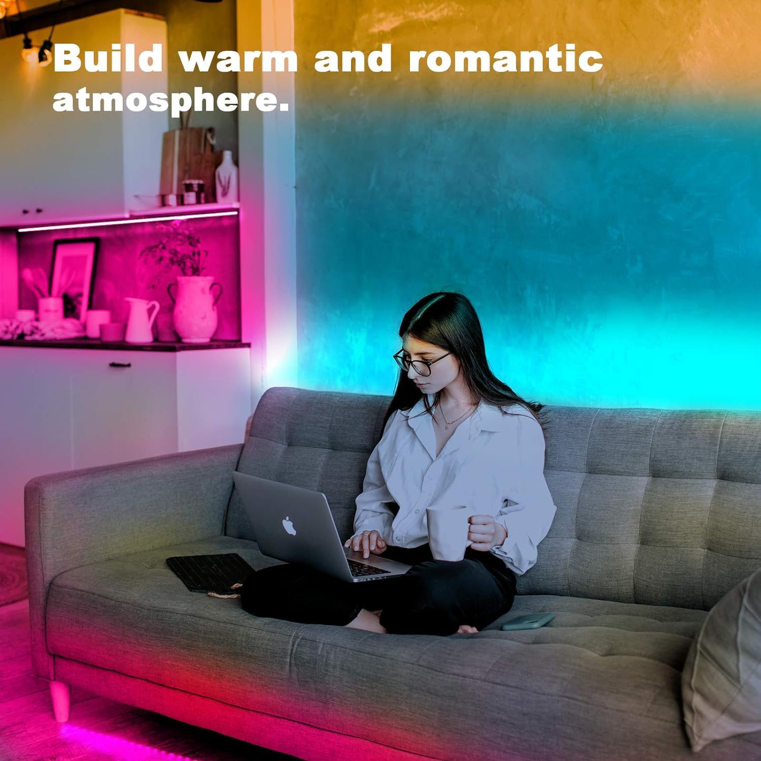 Dalattin LED strip demonstrates easy installation on flat surfaces with adhesive backing