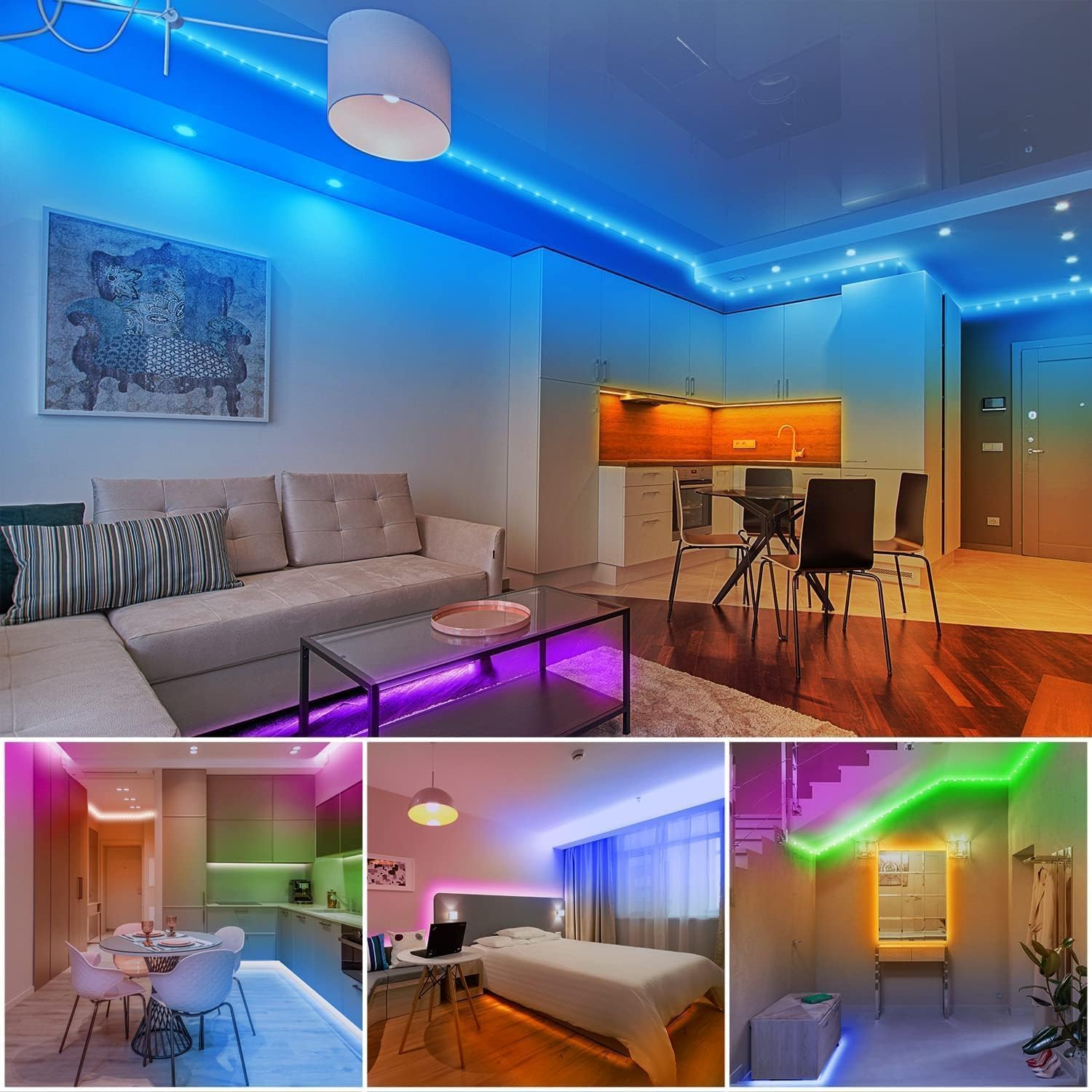 Dalattin LED strip covers large areas like bedrooms and living rooms.