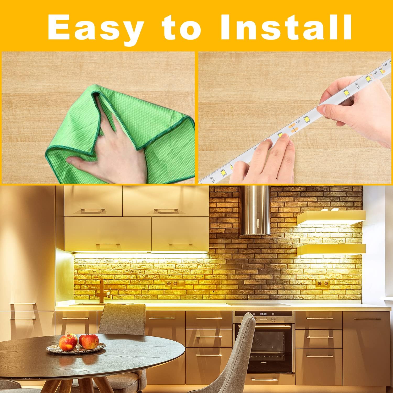 Dalattin strong adhesive backing ensures secure installation on clean surfaces.