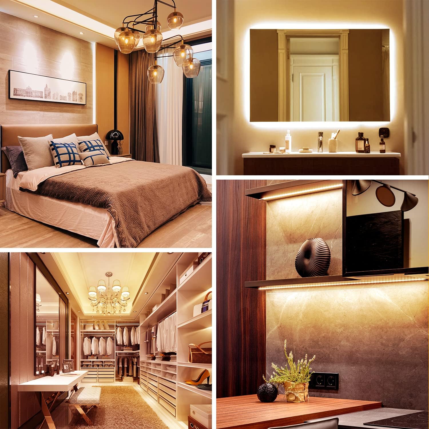 Dalattin under-cabinet kitchen lighting enhances task visibility.