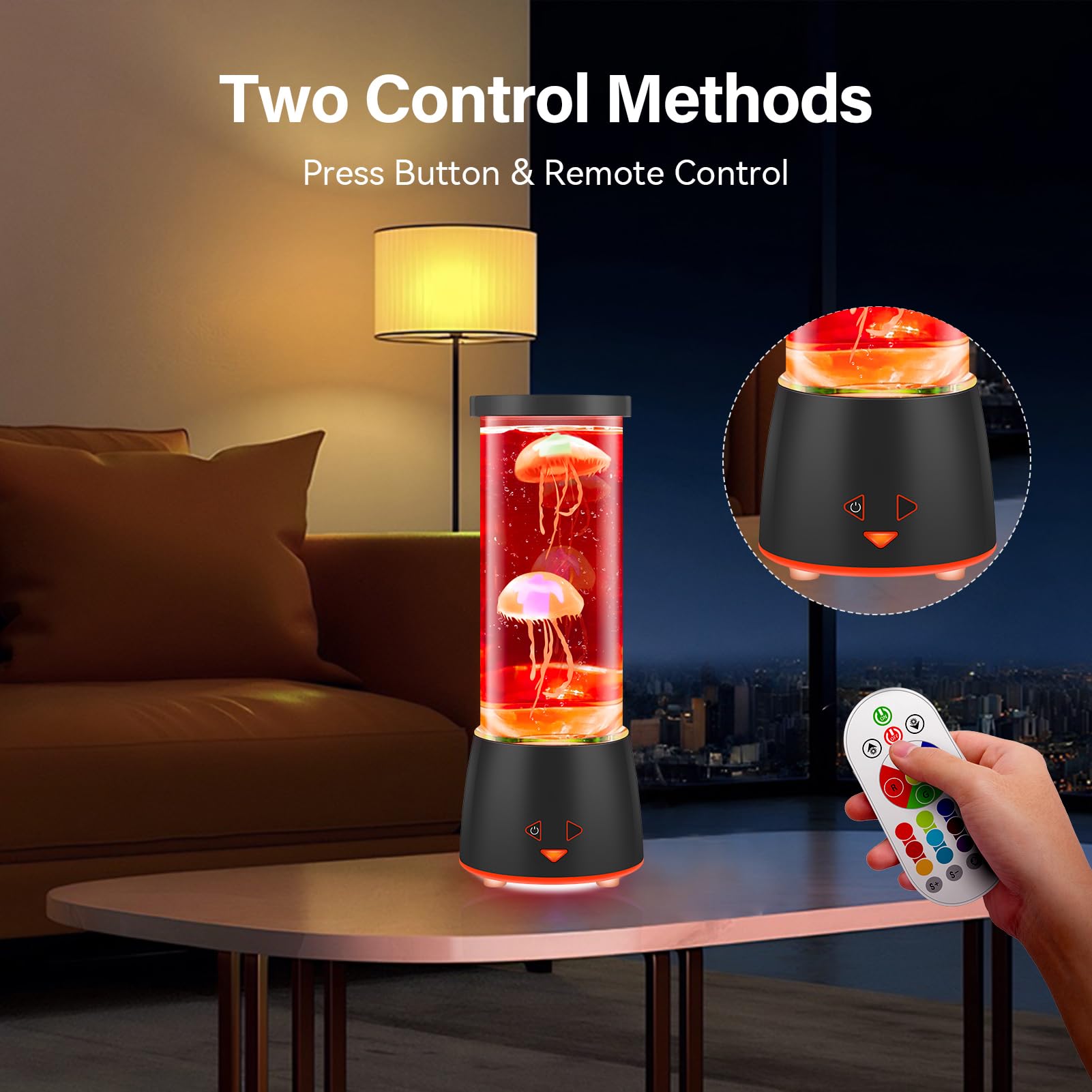 Dalavalampa jellyfish night light for desks and tabletops.