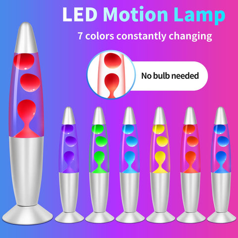 Dalavalampa wax motion lamp display with mesmerizing liquid movement.