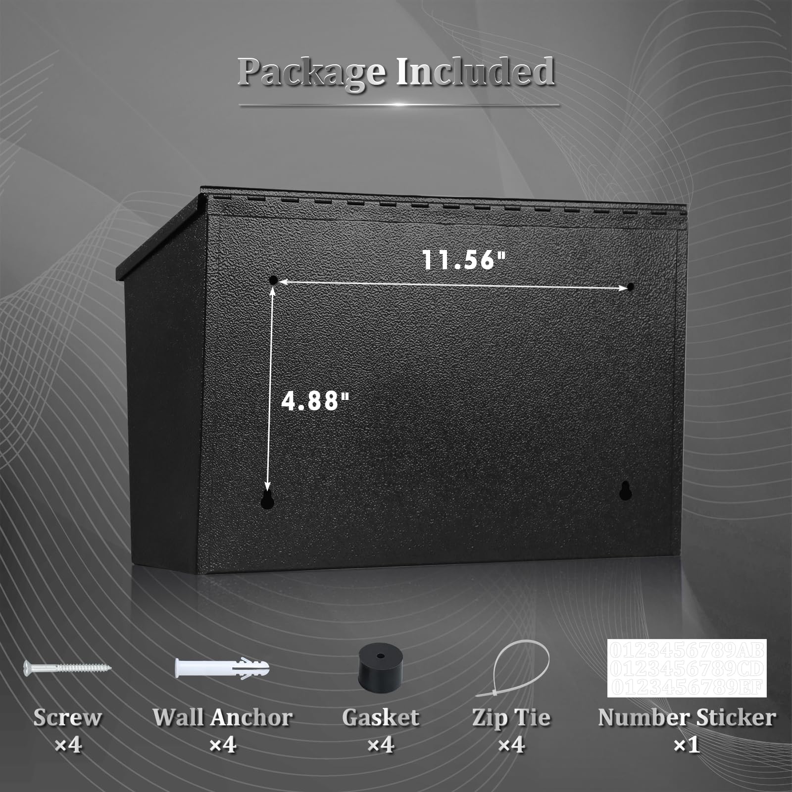 Dalmbox durable outdoor mailbox withstands weather conditions
