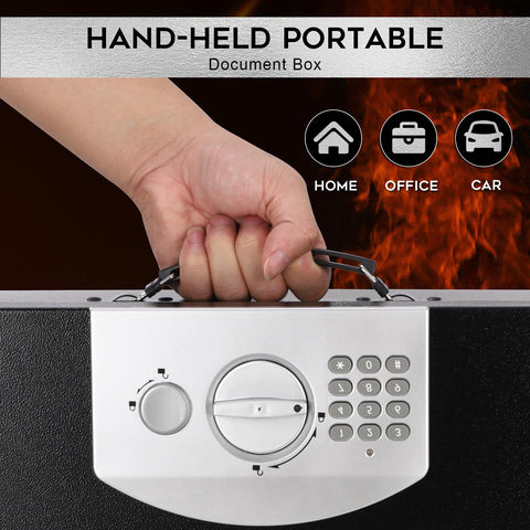 Dalmbox portable safe box large capacity for documents and valuables
