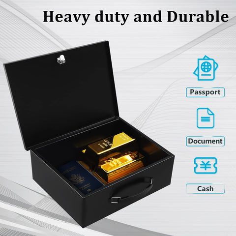 Dalmbox safe box exterior handle ready for travel and easy transport