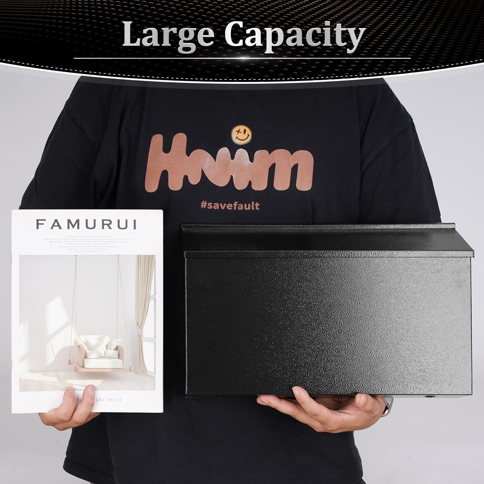 Dalmbox large capacity image demonstrates space for mail and magazines